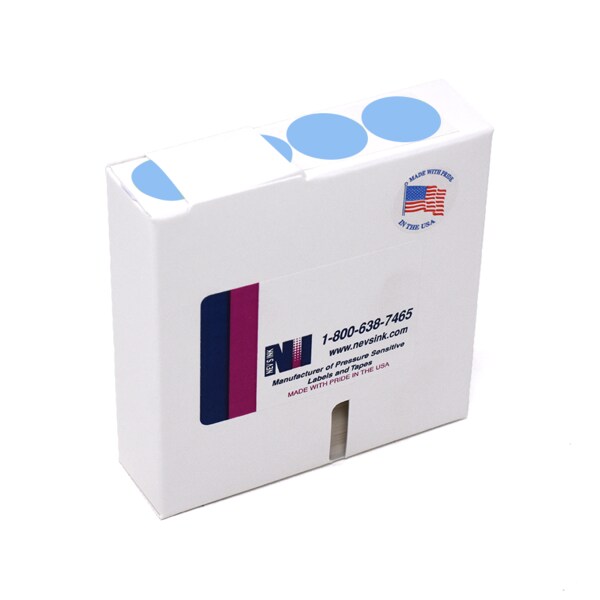 1" Color Coding Dots Blue - Roll Form